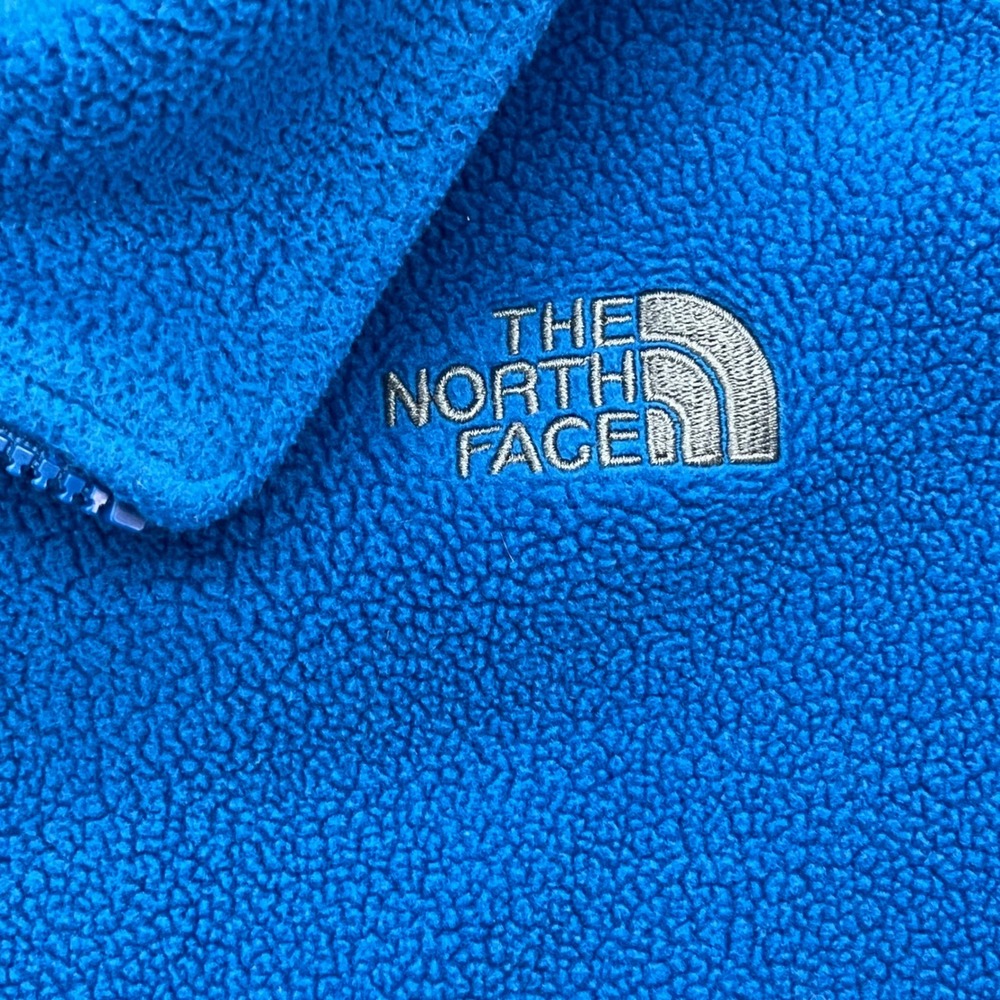 The North Face Blue Gray Fleece Full Zip Jacket Men Large Never Stop‎ Exploring - Picture 5 of 11